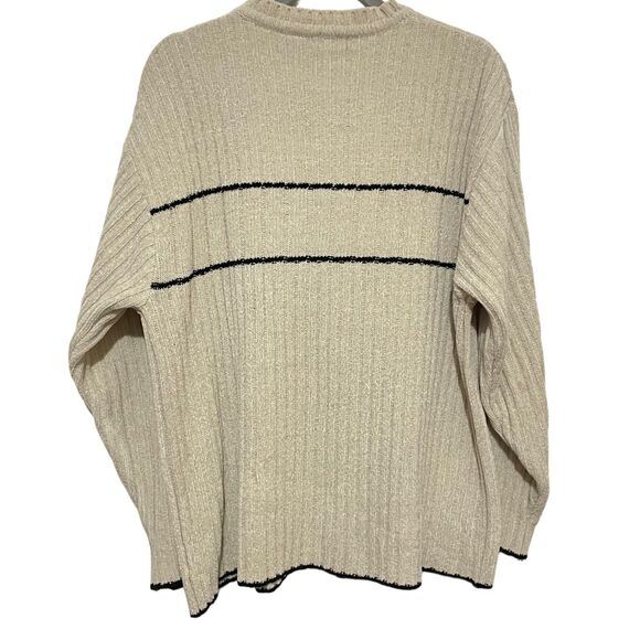 Vintage Beige Oversized Acrylic Knit Grandpa Sweater Large - Picture 4 of 13
